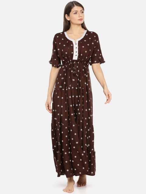 

GOLDSTROMS Brown Printed Nightdress