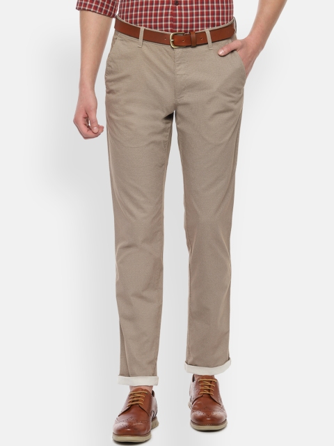 

Louis Philippe Sport Men Beige Slim Fit Printed Regular Trousers