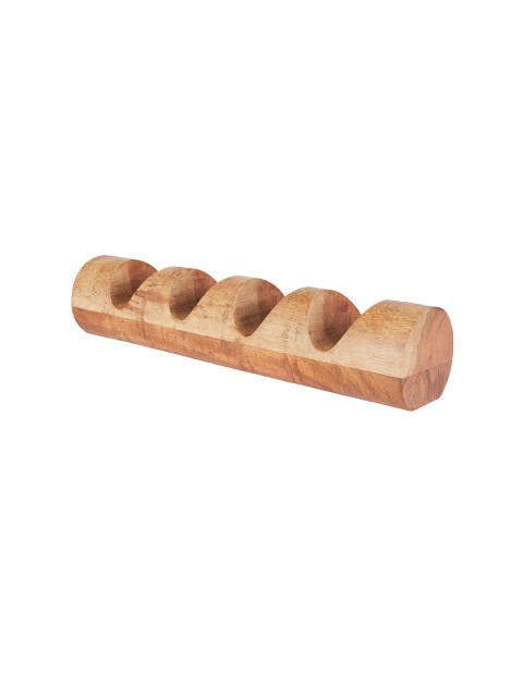 

SONG BIRD Brown Solid Scalloped WoodenTaco Holder