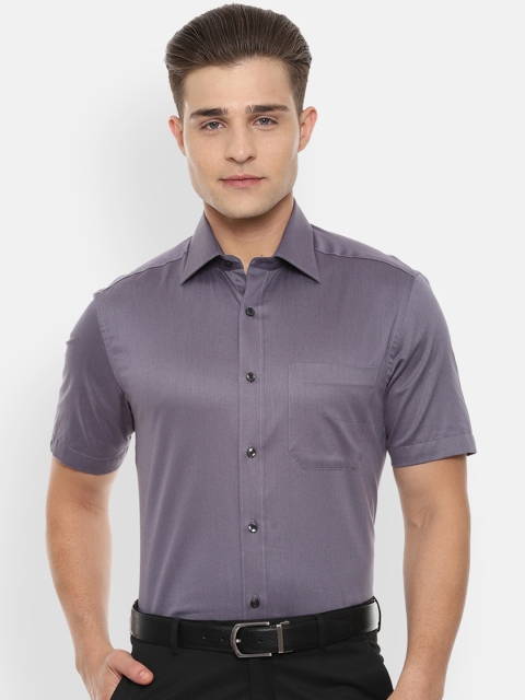 

Louis Philippe Men Blue Classic Regular Fit Solid Formal Shirt