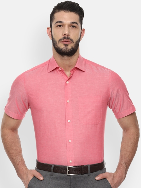 

Louis Philippe Men Red Classic Regular Fit Solid Formal Shirt