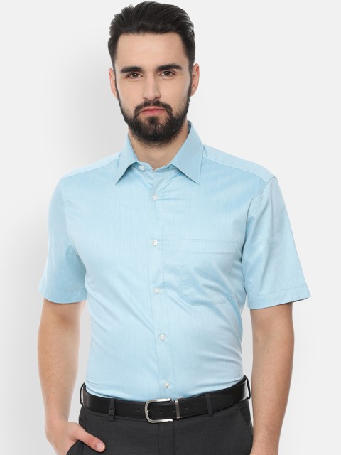 

Louis Philippe Men Blue Classic Regular Fit Solid Formal Shirt