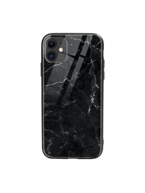 

Bewakoof Grey & Black Minimal Marble iPhone 11 Glass Mobile Cover