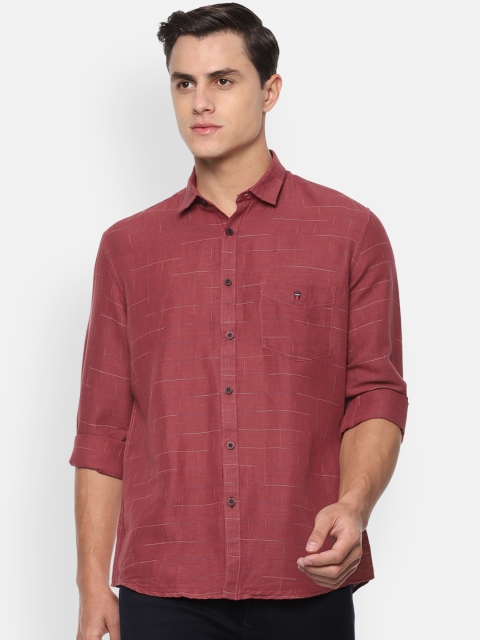 

Louis Philippe Sport Men Red Slim Fit Checked Casual Shirt