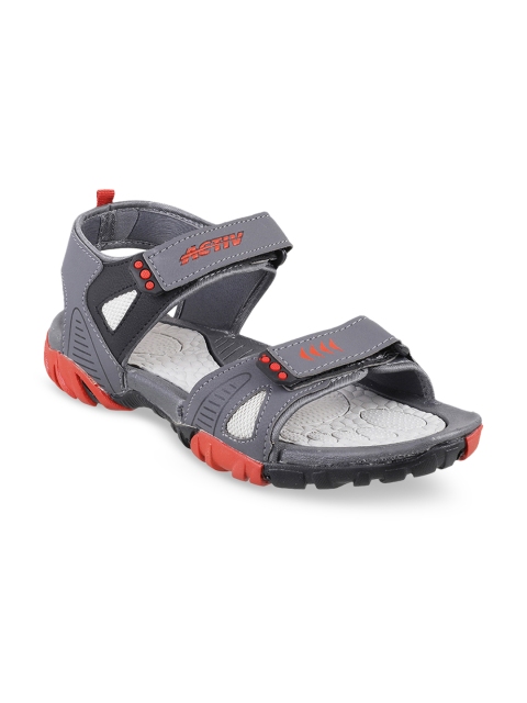 

WALKWAY Men Grey Sports Sandals