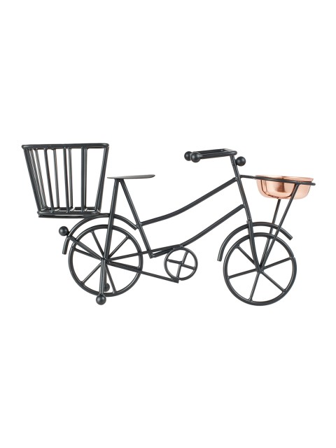 

SONG BIRD Black & Copper-Toned Bicycle Snack Stand