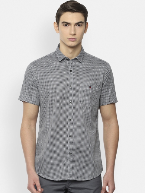 

Louis Philippe Sport Men Grey & White Slim Fit Printed Casual Shirt