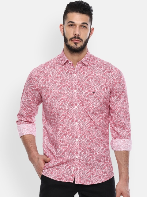

Louis Philippe Sport Men Pink & White Slim Fit Printed Casual Shirt