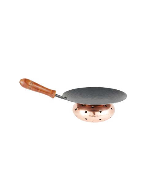 

SONG BIRD Copper-Toned & Black Tawa Plate With Warmer