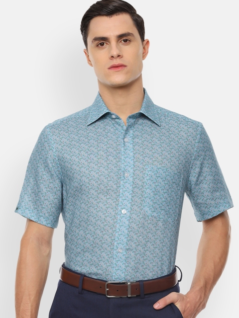 

Louis Philippe Men Blue Printed Regular Fit Formal Shirt