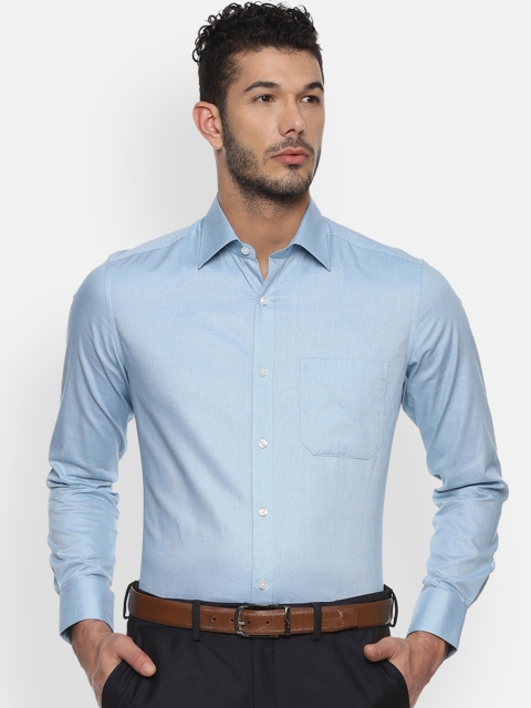

Louis Philippe Men Blue Classic Regular Fit Self Design Formal Shirt