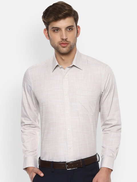 

Louis Philippe Men White & Cream-Coloured Slim Fit Solid Formal Shirt