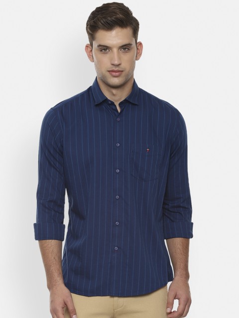 

Louis Philippe Sport Men Navy Blue Slim Fit Striped Casual Shirt
