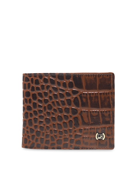 

Da Milano Men Brown Textured Two Fold Wallet
