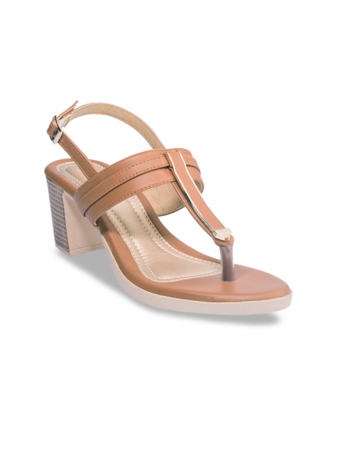 

Khadims Women Beige Solid Block Heels