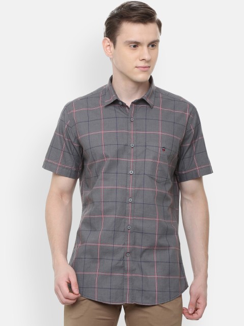 

Louis Philippe Sport Men Grey Slim Fit Checked Casual Shirt