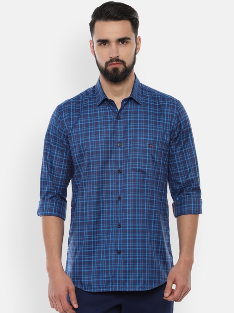 

Louis Philippe Sport Men Blue Slim Fit Checked Casual Shirt