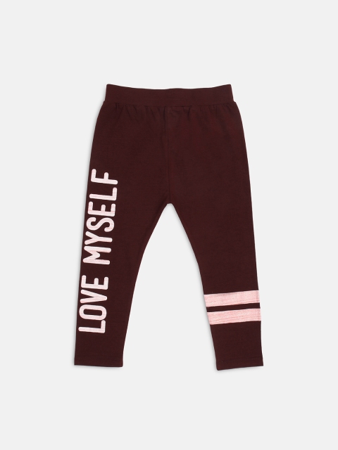 

Ziama Girls Maroon Printed Regular Fit Capris