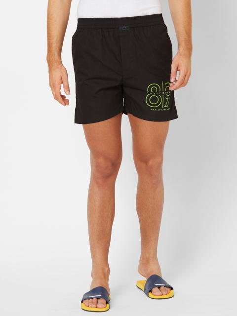 

Sweet Dreams Men Black Printed Lounge Shorts