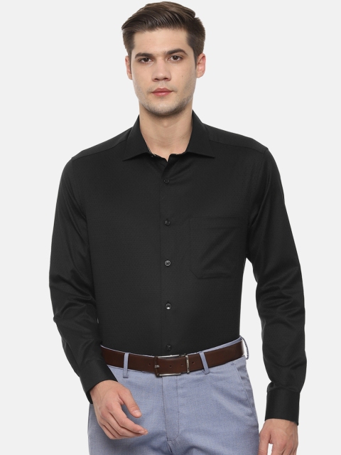 

Louis Philippe Men Black Classic Regular Fit Self Design Formal Shirt