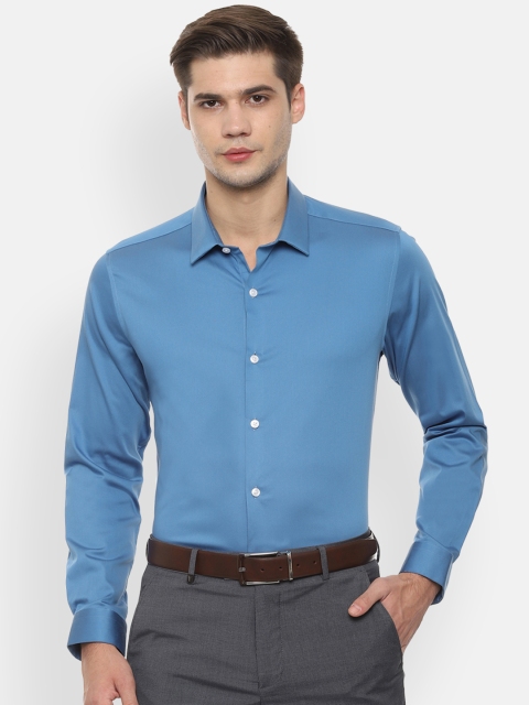 

Louis Philippe Men Blue Classic Slim Fit Solid Formal Shirt