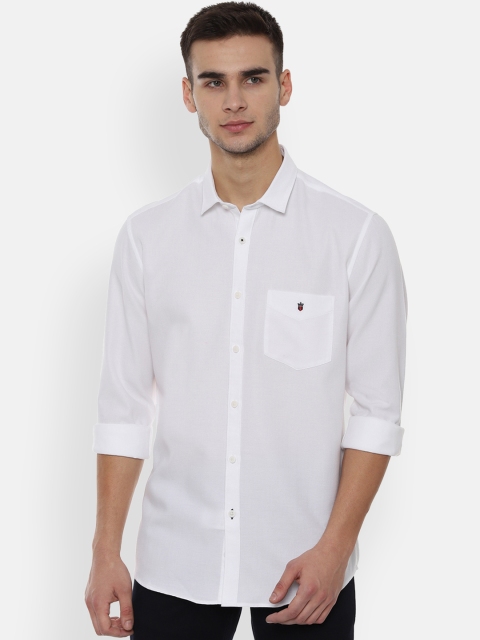 

Louis Philippe Sport Men White Slim Fit Self Design Casual Shirt