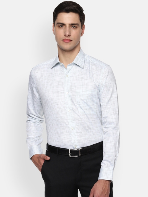 

Louis Philippe Men Green Classic Regular Fit Printed Formal Shirt