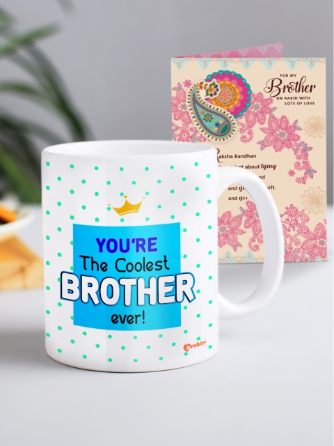

Archies White & Blue Printed Ceramic Raksha Bandhan Mug Gift Set