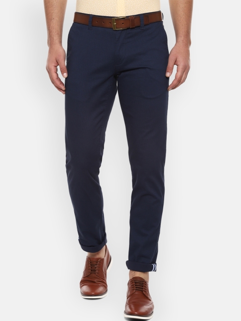 

Louis Philippe Sport Men Navy Blue Slim Fit Printed Regular Trousers