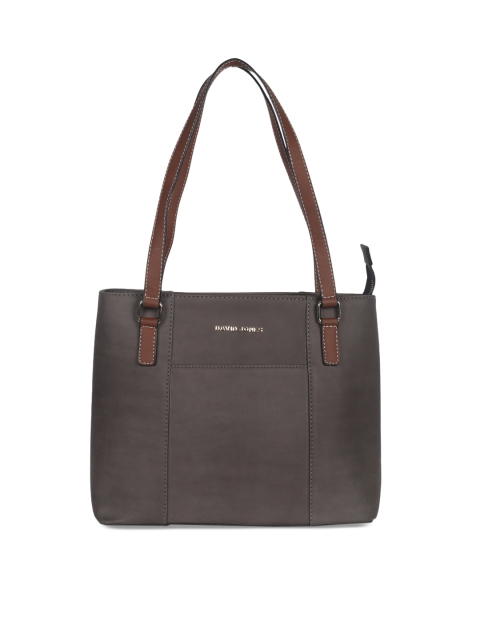 

David Jones Grey Solid Shoulder Bag