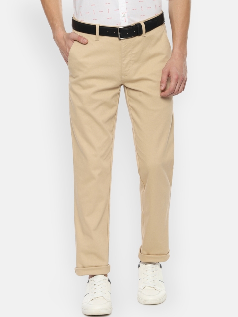 

Louis Philippe Sport Men Khaki Brown Slim Fit Solid Regular Trousers