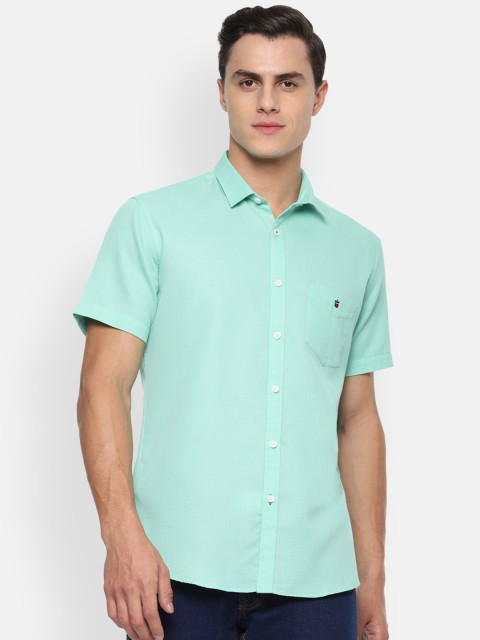 

Louis Philippe Sport Men Green Slim Fit Self Design Casual Shirt
