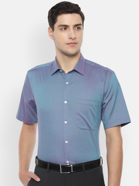 

Louis Philippe Men Blue Classic Slim Fit Self Design Formal Shirt