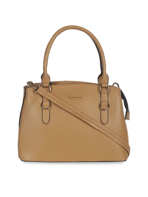 

David Jones Brown Solid Handheld Bag