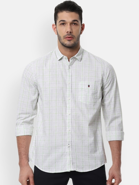 

Louis Philippe Sport Men White & Grey Slim Fit Checked Casual Shirt