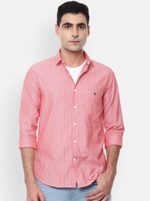 

Louis Philippe Sport Men Red Slim Fit Striped Casual Shirt