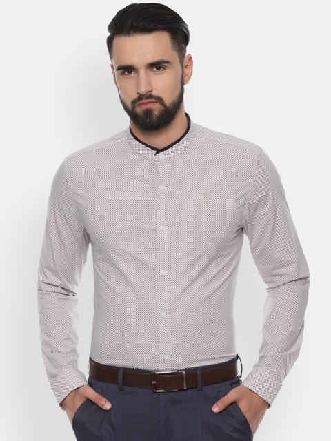 

Louis Philippe Men Beige Classic Slim Fit Printed Formal Shirt
