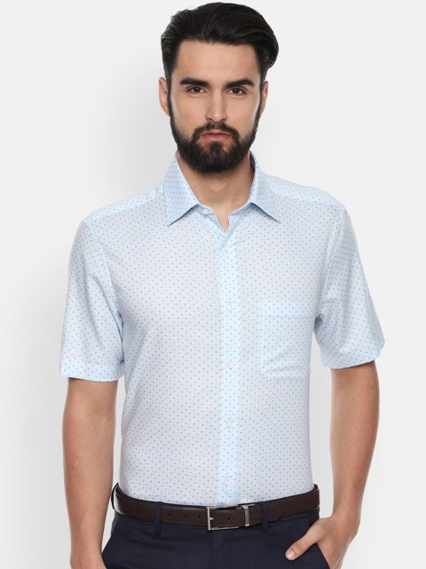 

Louis Philippe Men Blue Classic Regular Fit Printed Formal Shirt