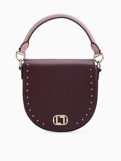 

LYN Burgundy Solid Handheld Bag
