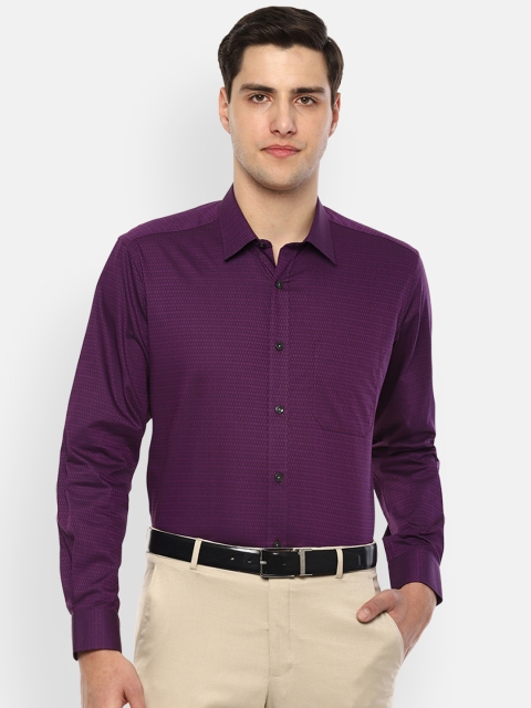 

Louis Philippe Men Purple Slim Fit Printed Formal Shirt