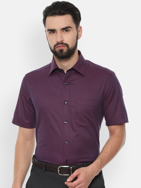 

Louis Philippe Men Purple Classic Regular Fit Solid Formal Shirt