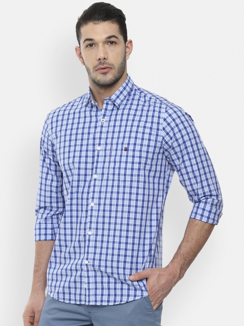 

Louis Philippe Sport Men Blue Slim Fit Checked Casual Shirt