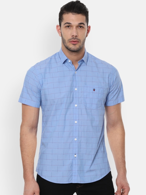 

Louis Philippe Sport Men Blue Slim Fit Checked Casual Shirt
