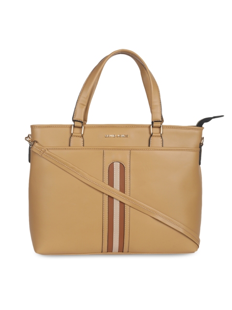 

David Jones Women Brown Solid 11 Inch Laptop Sleeve Bag