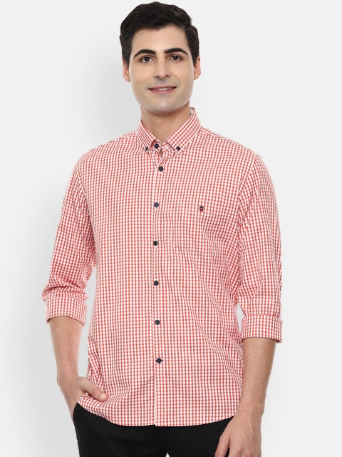 

Louis Philippe Sport Men Orange Slim Fit Checked Casual Shirt