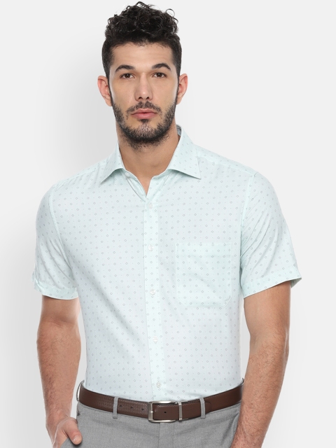 

Louis Philippe Men Blue Classic Fit Ditsy Printed Formal Shirt