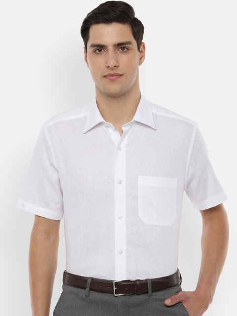 

Louis Philippe Men White Classic Self Design Formal Shirt