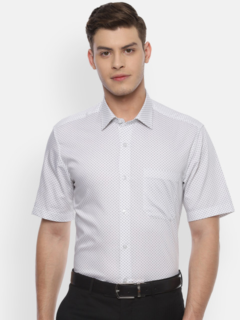 

Louis Philippe Men Grey Printed Regular Fit Formal Shirt