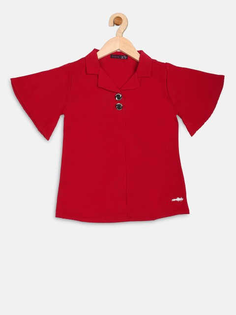 

Ziama Girls Red Solid Top
