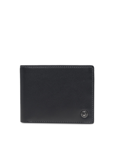 

Da Milano Men Black Solid Leather Two Fold Wallet